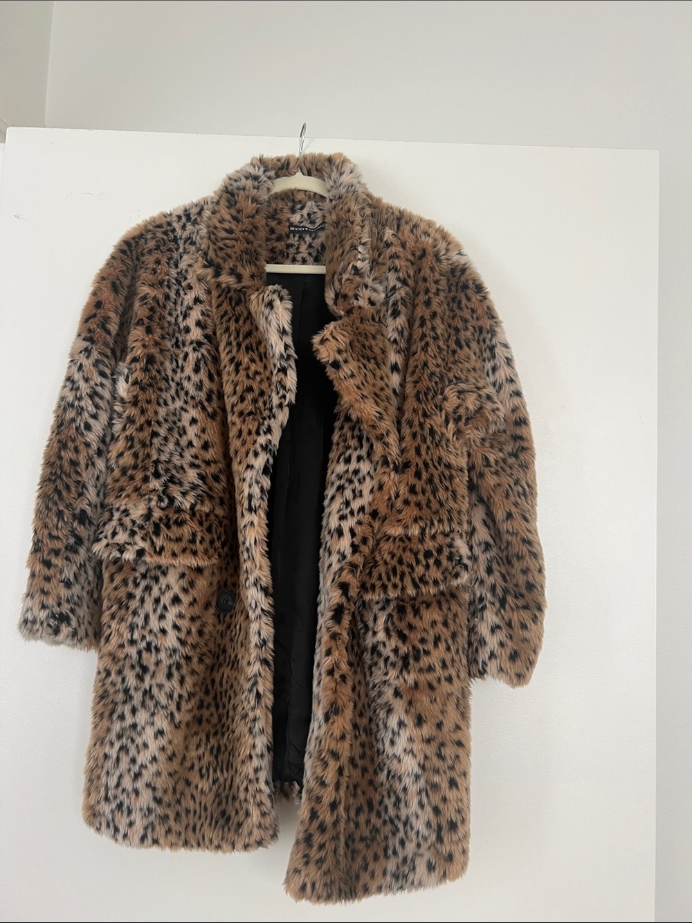 Brandy Melville Faux Fur Leopard Print Coat - Women’s Brown Leopard Jacket